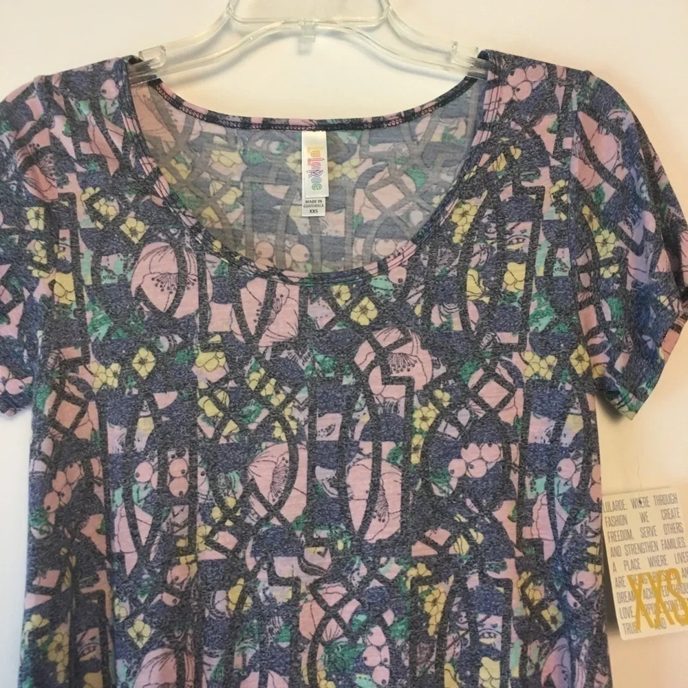 * 3 for $36* Lularoe Pink Classic Tee Shirt XXS - Picture 3 of 4